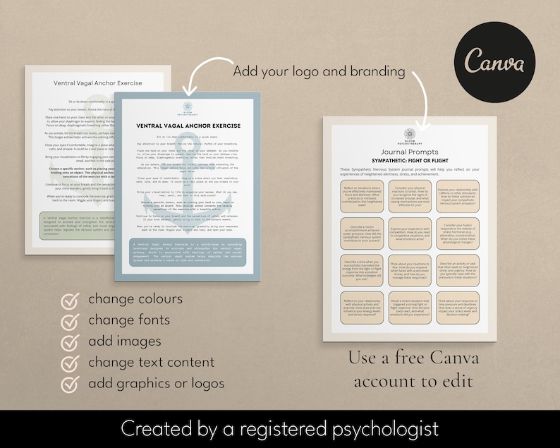 polyvagal theory, polyvagal therapy, regulating the nervous system, therapy tools, therapy worksheets, therapist tools, therapist worksheets, counselor worksheets, counselor business, canva templates, psychologist