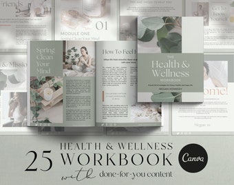 Plantilla de Canva para cuaderno de ejercicios de salud y bienestar para coaches