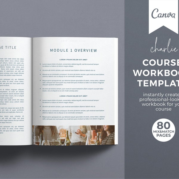 Course Workbook Template for Canva, Ebook Template, Workbook for Course, Ecourse Workbook Template, Webinar Workbook Template, E-book