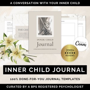Heal Inner Child Journal, Inner Child Conversation Journal, Inner Child Workbook, Healing Inner Child, Canva Templates, Inner Child Journal