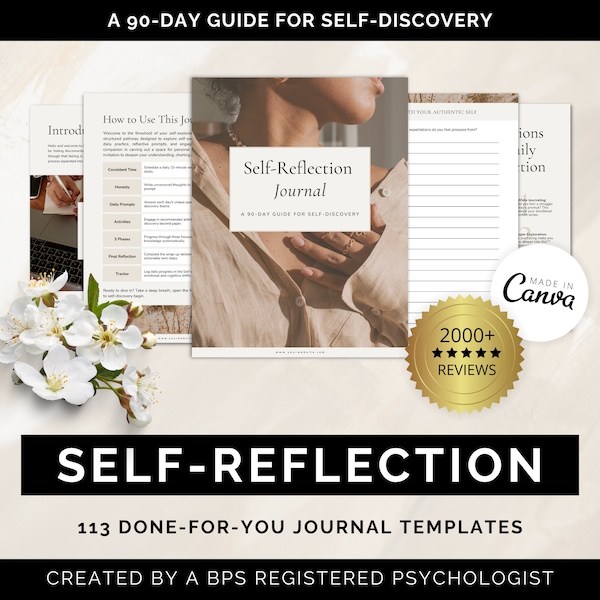 Self Discovery Journal Canva Template, Self Reflection Journal, Lead Magnet Workbook, Self-Discovery Workbook, Life Coaching Tool, Canva