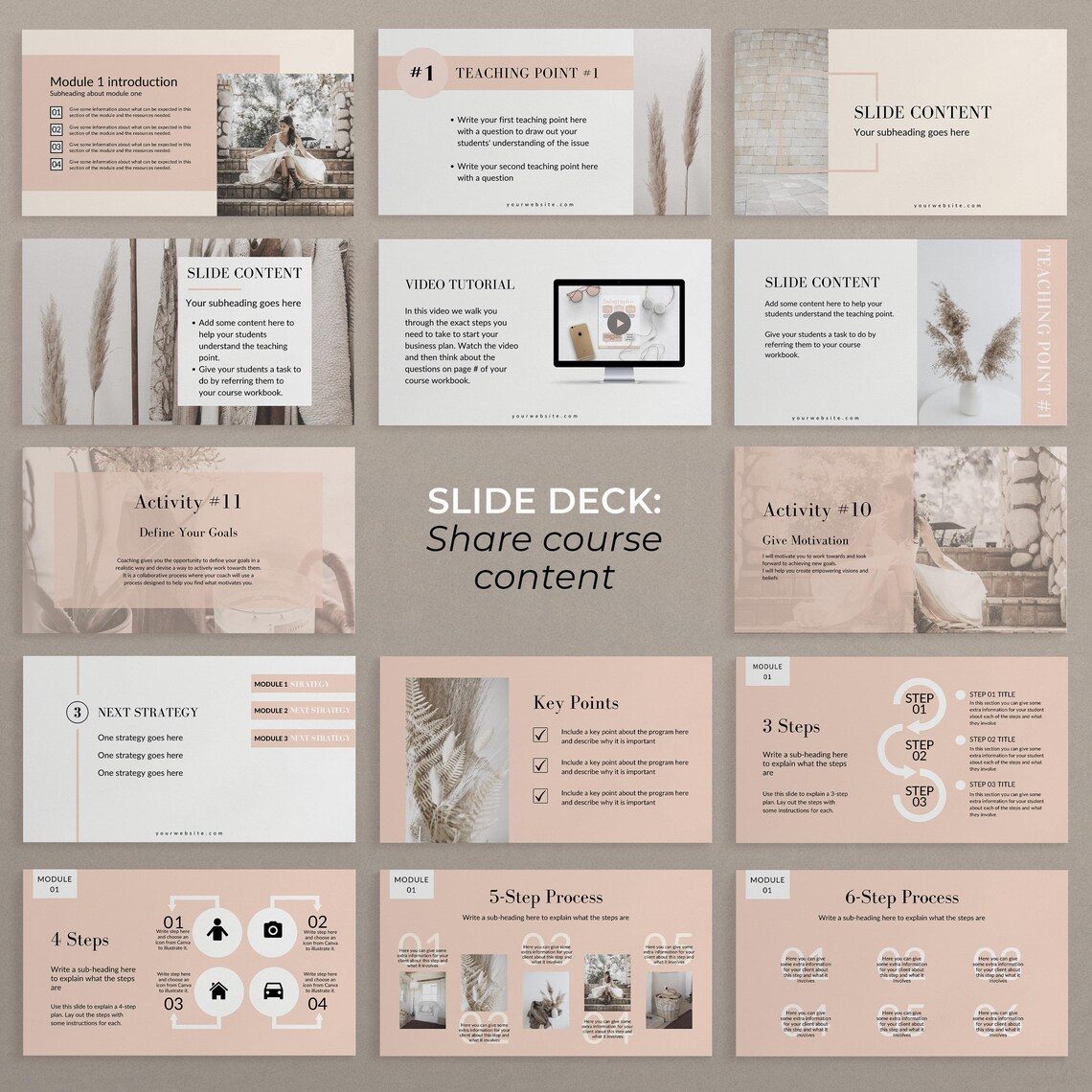 Canva Slide Deck Template inar Template Slide Deck Etsy UK