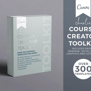 Course Creator Toolkit, Canva Templates, Ecourse Template Bundle, Ecourse Graphics, Ecourse Bundle, Facebook Templates, Pinterest Template