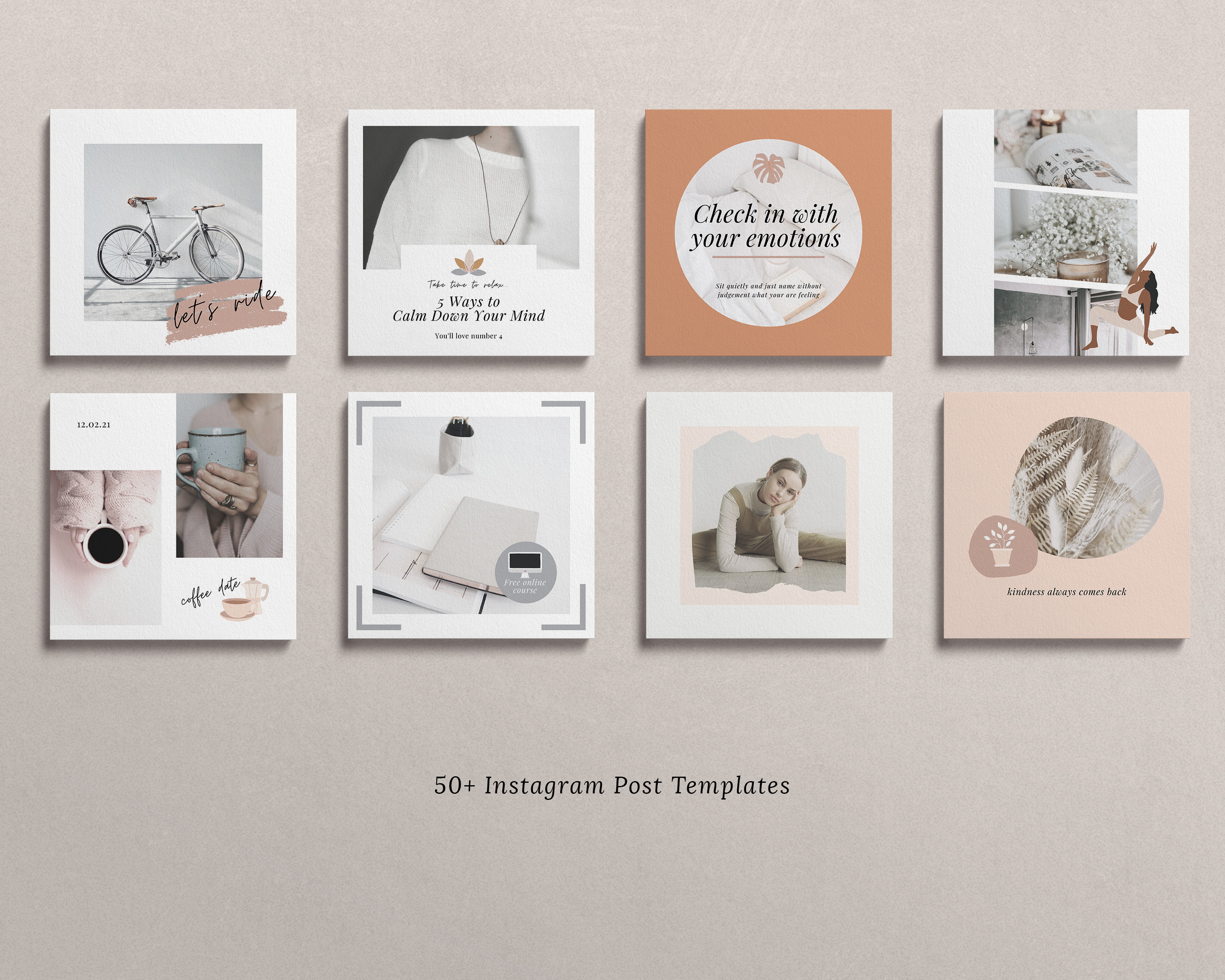 Canva Instagram Template Pack: 100+ Post & Story Templates - Etsy