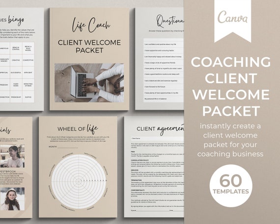 Coaching Canva Template Coaching Client Welcome Packet On Boarding Coaching Template Coaching Client Intake Sheets Coaching Template
