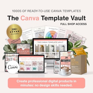 The Canva Template Vault, Canva Template Membership, Templates Canva, Canva Pro Templates, Ebook Template Canva, Every Template From My Shop