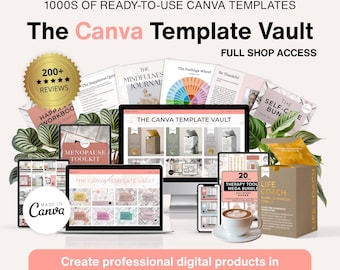 The Canva Template Vault, Canva Template Membership, Templates Canva, Canva Pro Templates, Ebook Template Canva, Every Template From My Shop