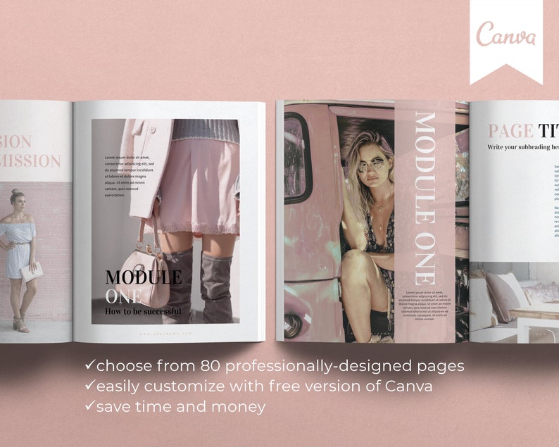 Ebook Template for Canva Workbook Canva Template for Course | Etsy
