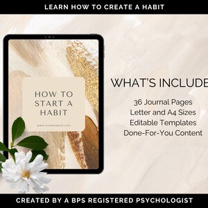 Habit Journal, Habit Journaling, Habit Builder, Habit Workbook, Canva Template, Coaching Template, Coaching Tool, Habit Journal Prompts