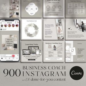 Business Coaching Instagram Templates, Canva Template, Business Coach Instagram Template, Business Coach Instagram Post, Coaching Templates