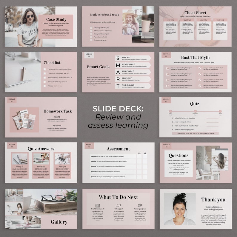 Webinar & Slide Deck Template Bundle Canva Presentation Etsy UK