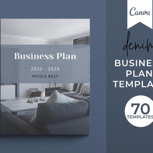 Canva template Business Plan with front covers, executive summary, vision and mission, business aims and goals, problems and solutions, products and services, competitor analysis, operations and logistics, costs, pricing, financial forecast templates