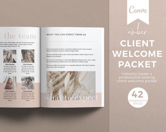 Client Welcome Kit, Client Welcome Packet, New Client Onboarding Pack, New Client Welcome Packet, Canva Business Template, Client Package