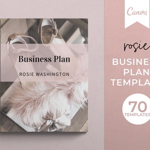 Editable Business Plan Template: Blush Pink Canva Design (70-Page Printable)