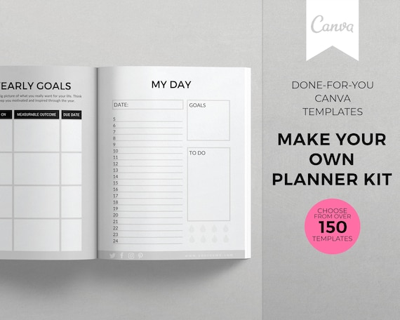 Make a Planner Template Kit, Printable Planner Canva Templates, Sell a  Printable Planner, Sticker Templates, Canva Planner Template Kit, - Etsy  Sweden