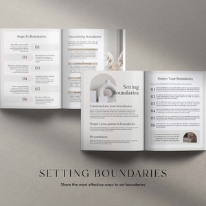 Healthy Boundaries Workbook, Boundary Setting Workbook, Boundaries Canva Template, Relationship Coaching Canva Template, Canva Coaching Tool