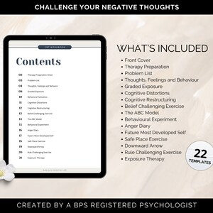 CBT Workbook Canva Templates, CBT Worksheets, Cognitive Behavioral Therapy Worksheets, CBT Tools, Coaching Templates, Coaching Tool