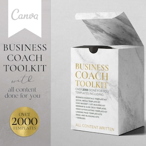 Business Coach Start Up Toolkit Canva Template, Canva Business Coach Template, Business Coaching Canva Template, Business Coaching Worksheet