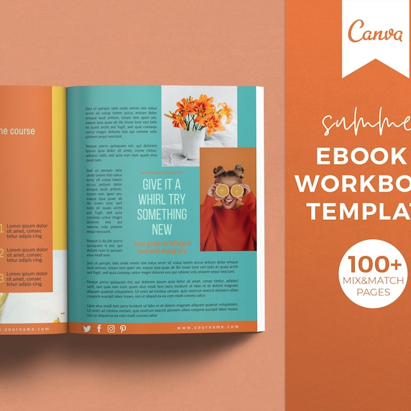 Course Workbook Template: 107-Page Ebook, Canva-Editable