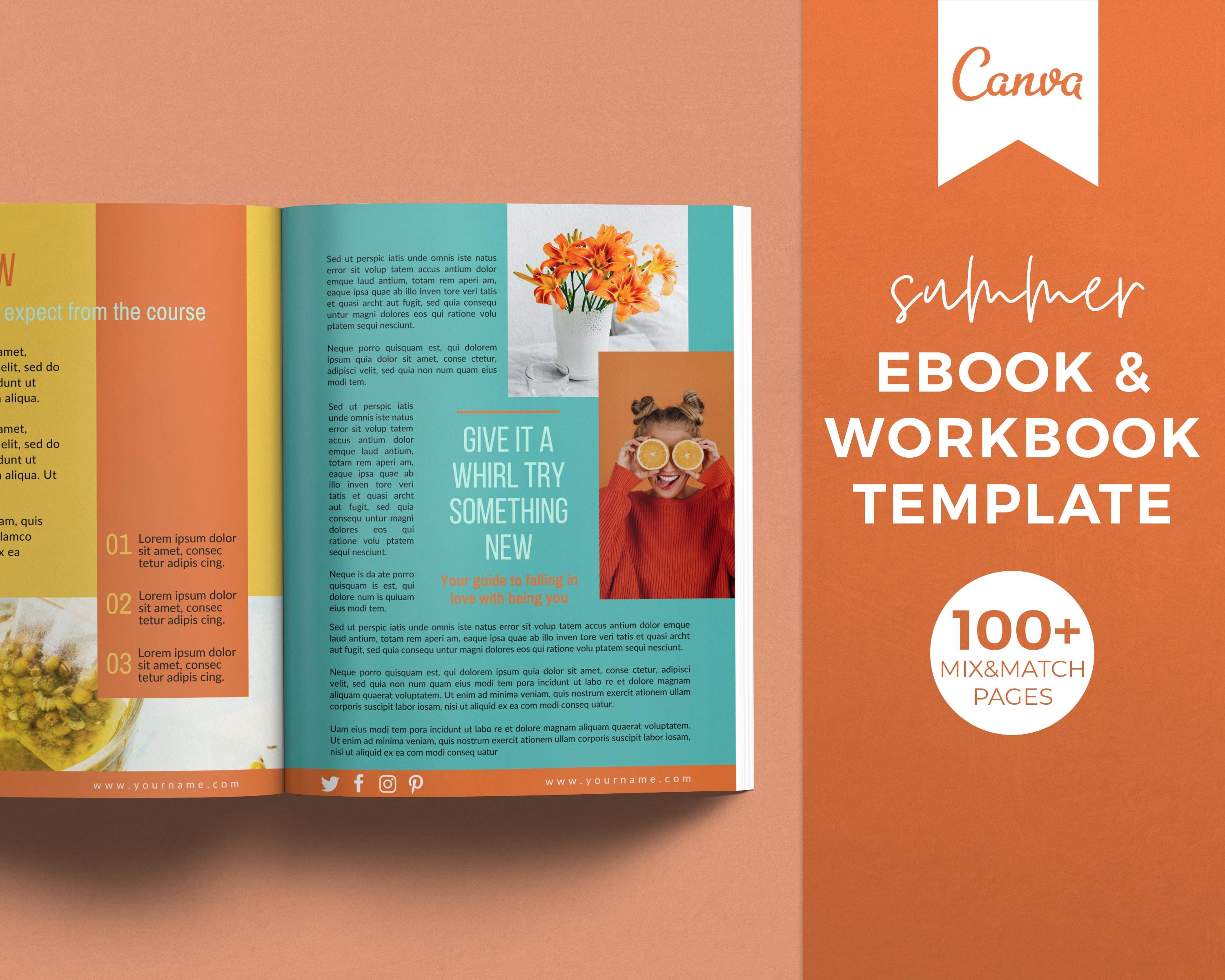 Ebook Template Workbook Template Canva Template Worksheet Etsy UK