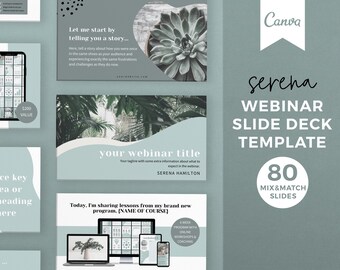 Canva Webinar Slide Deck Template: 80 Mix & Match Slides