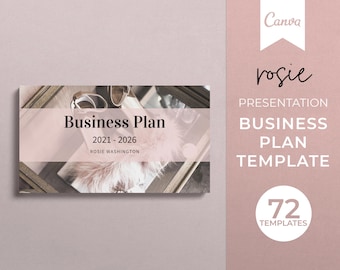 Plantilla de plan de negocios de Canva: Presentación de 72 diapositivas (descarga digital)