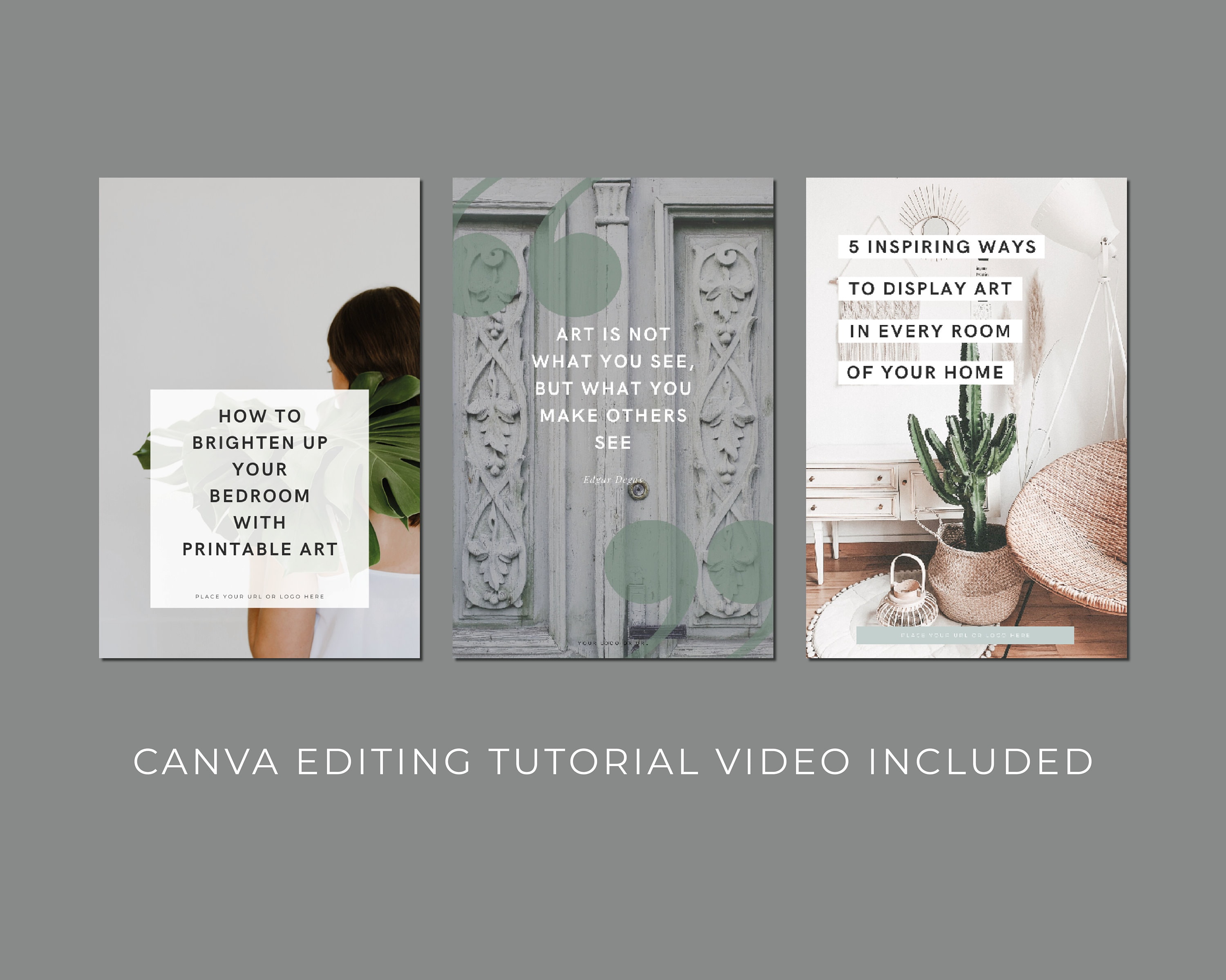 30 Editable Pinterest Pin Templates: Canva Blogger Designs (digital ...