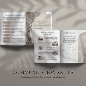 Healthy Boundaries Workbook, Boundary Setting Workbook, Boundaries Canva Template, Relationship Coaching Canva Template, Canva Coaching Tool
