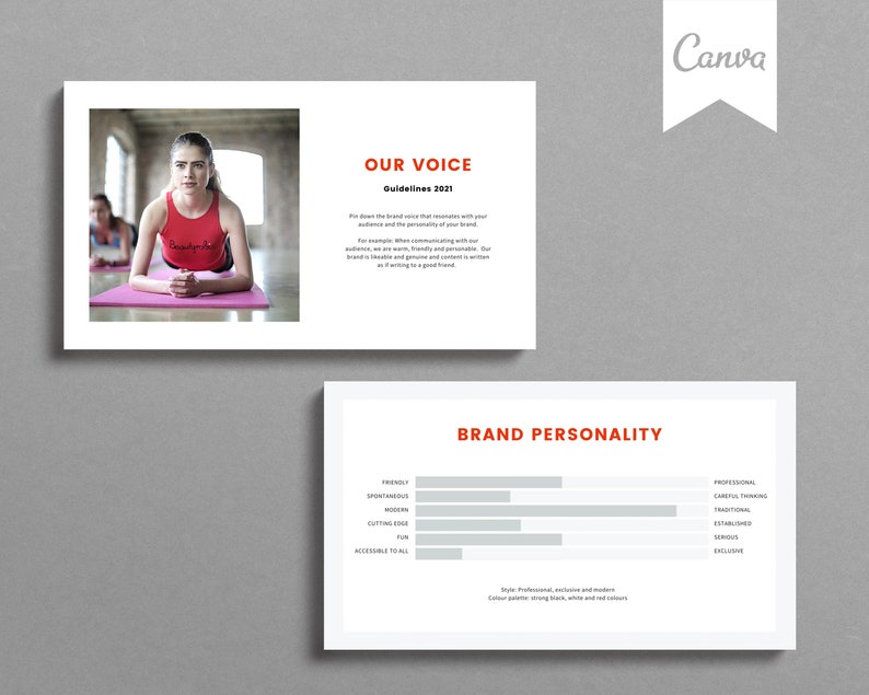 Personal Trainer Brand Style Guide Template: Canva Fitness Business image 3