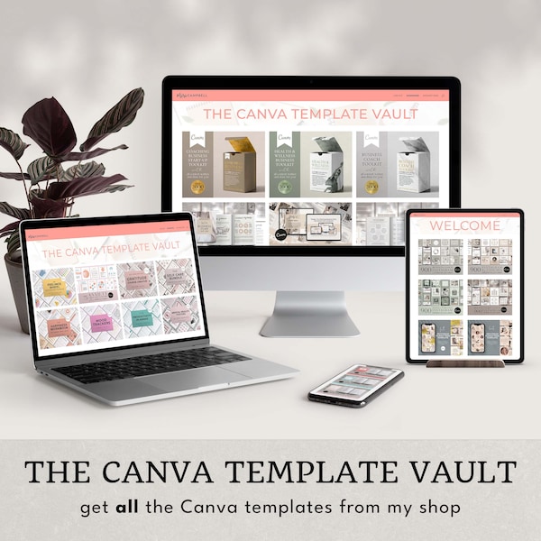 The Canva Template Vault, Canva Template Membership, Canva Template Bundles, Coaching Canva Templates, Coaching Resources, Coaching Business