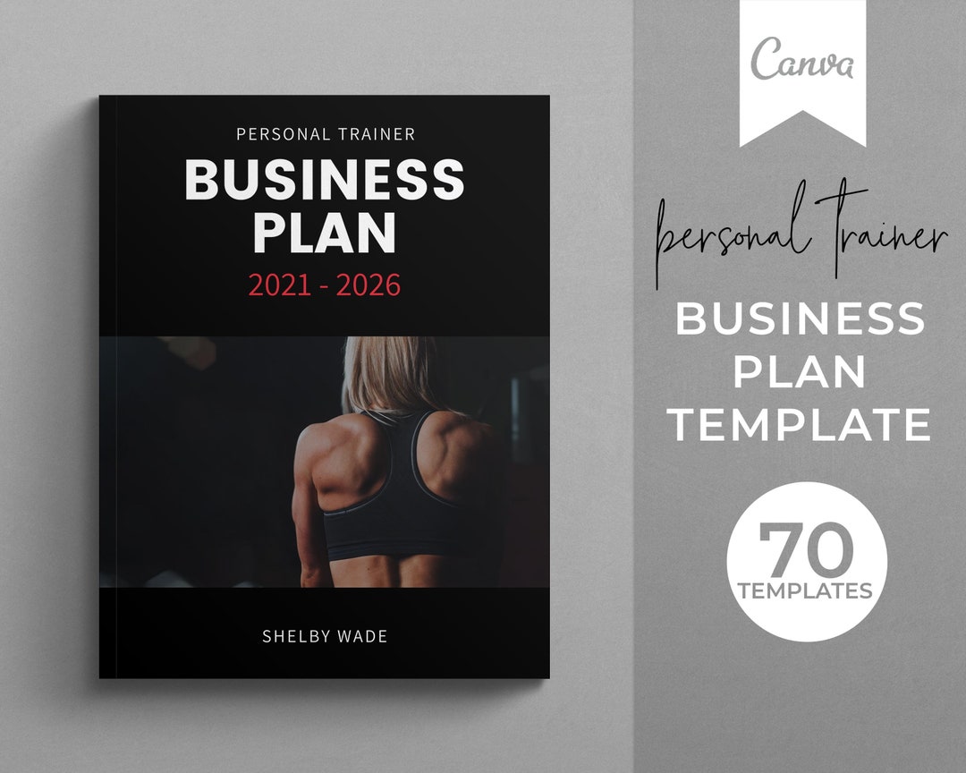 Personal Trainer Business Plan Template, Canva Template, Fitness