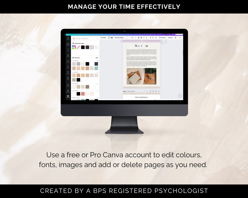 Work-life Balance Planner: SMART Goals, Daily Focus (canva Templates ...