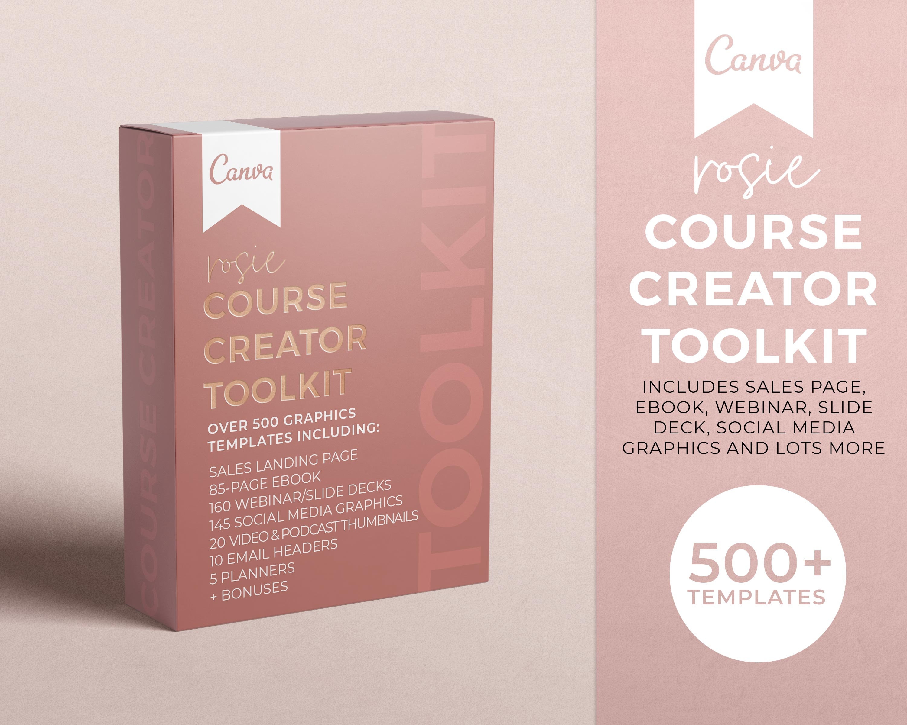 Course Creator Template Toolkit: Canva Ebook & Webinar Templates
