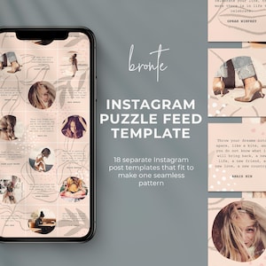 Instagram Puzzle Feed Vorlage, Instagram Canva Vorlage, Instagram Vorlage, Instagram Post Vorlage, Instagram Feed Vorlage, Canva Puzzle
