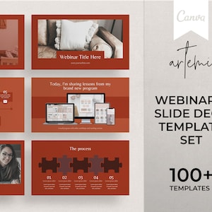 Canva Template, Slide Deck Template, Online Course Template, Webinar Template, Online Course Webinar, Masterclass, Pitch Deck Template