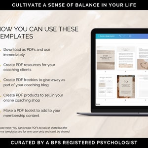 Mindfulness Journal Canva Templates, Daily Mindfulness Journal, Mindfulness Tool, Mindfulness Workbook, Mindfulness Practice, Coaching