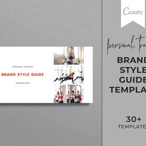 Personal Trainer Brand Style Guide Template: Canva Fitness Business image 1