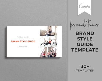 Plantilla de guía de estilo para marca de entrenador personal: Canva Fitness Business