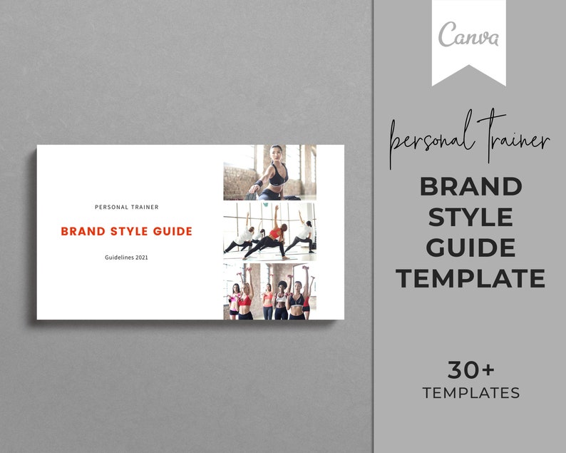 Personal Trainer Brand Style Guide Template: Canva Fitness Business image 1