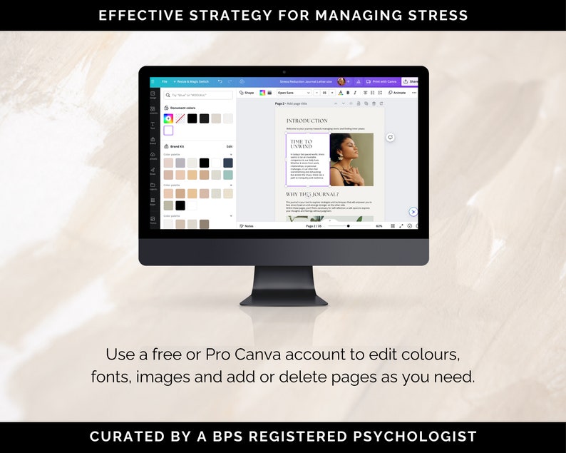 Coping With Stress Journal Canva Templates, Stress Relief Journal, Reducing Stress Journal Prompts, Coaching Tool, Stress Management