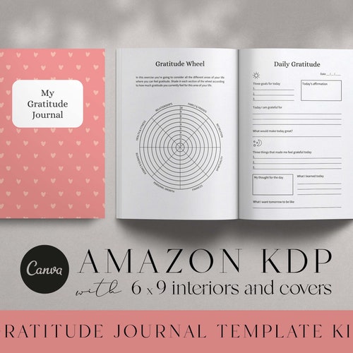 Amazon KDP Gratitude Journal Canva Template KDP Interior Etsy UK