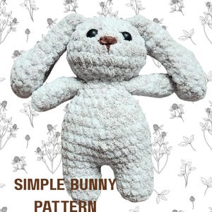 Simple Bunny Crochet Pattern | Low Sew Amigurumi Pattern | Cute Crochet Pattern | Cute Bunny Pattern | Easter Crochet Pattern | Easy Crochet