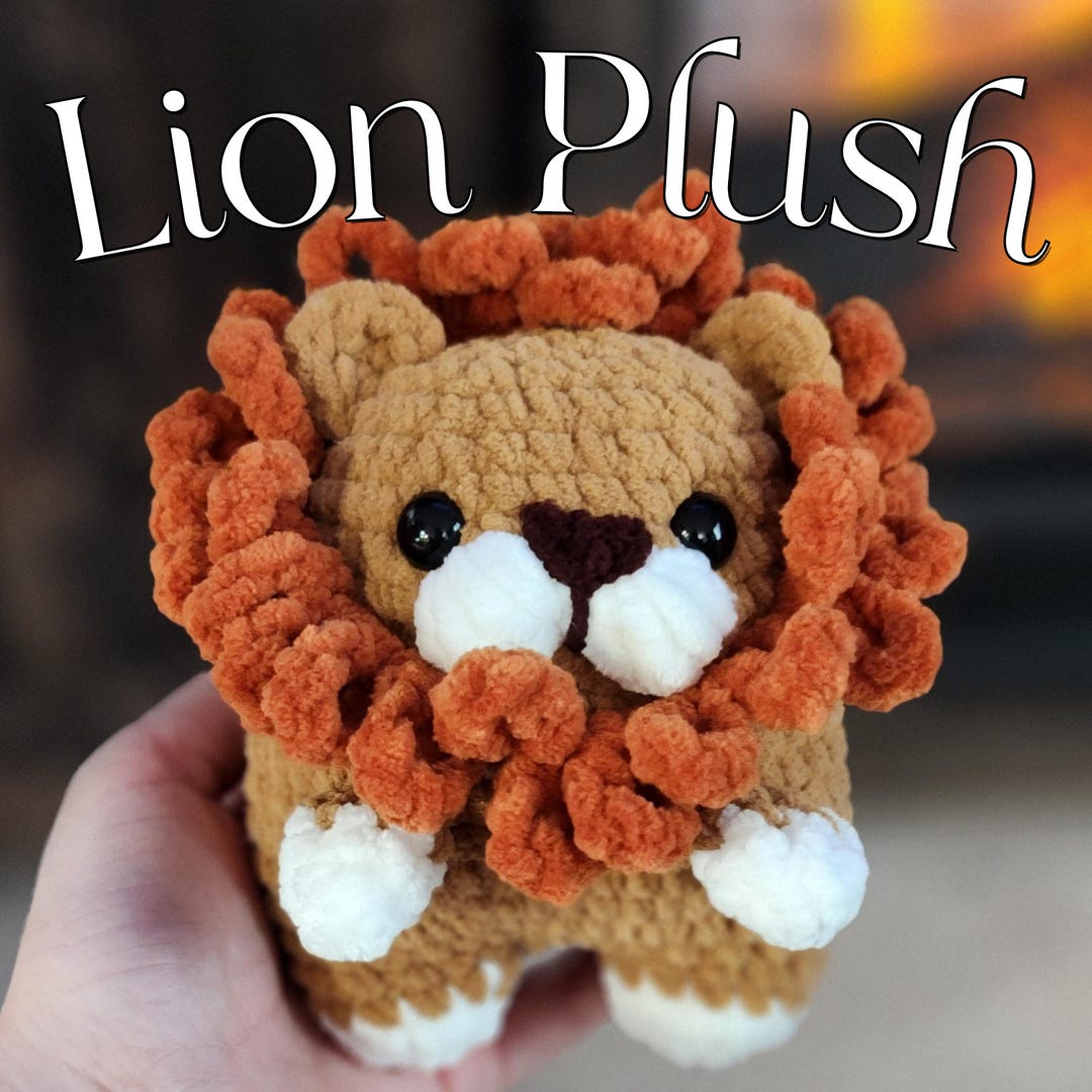 Crochet Lion Plushie | Amigurumi Creature | Crochet Plush Toy - Etsy