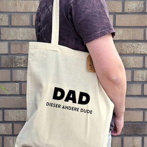 Lustige Baumwolltasche "DAD Dieser andere Dude" - Lustiges Geschenk für Männer - Geschenk Papa - Meme Baumwollbeutel Vatertagsgeschenk