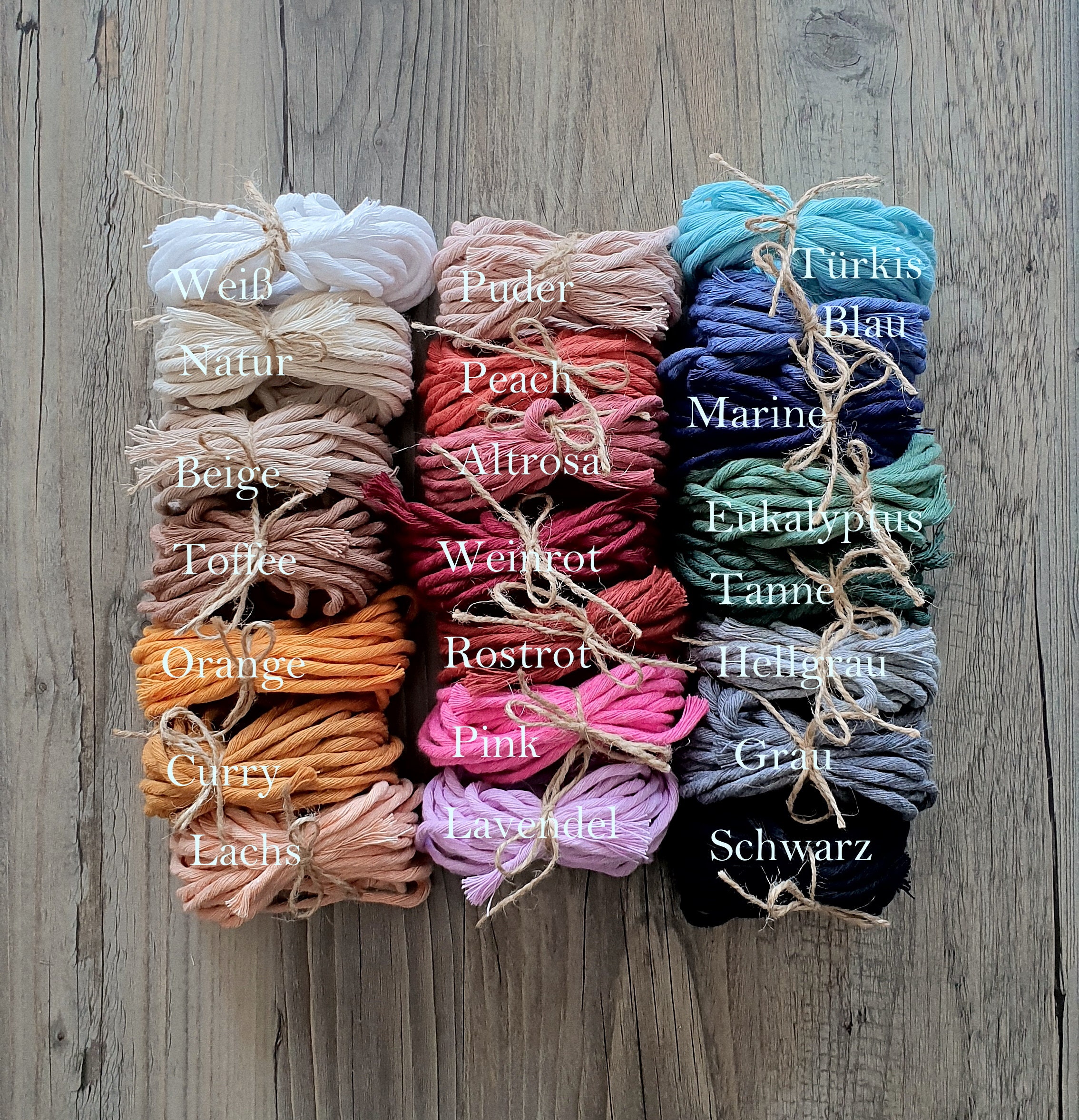 Macrame Yarn 4mm Cotton Cord Simple Twisted Rope 5m 10m 20m Etsy UK