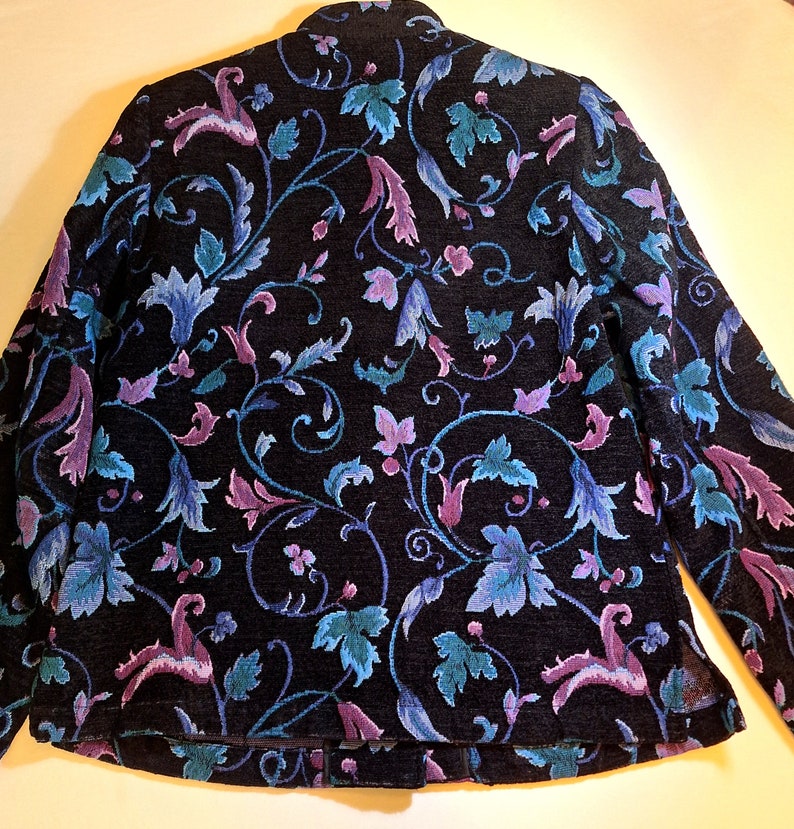 Size Large Tapestry Jacket/y2k Blazer/lightweight Floral Jacket Blazer ...
