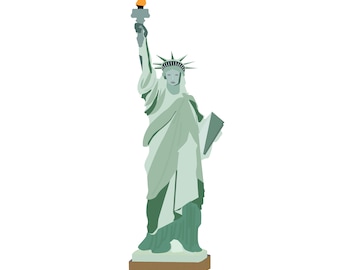 Digital Statue of Liberty Vector