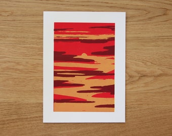 Sol naciente - Serigrafía en 3 colores