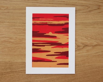 Rising Sun - 3 color screen print