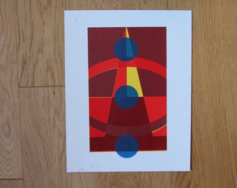3 Puntos - Póster serigrafiado abstracto